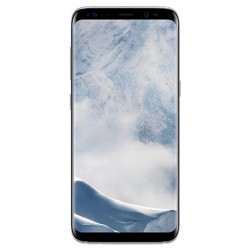 Smartphone Samsung Galaxy S8. Vue de face couleur argent polaire