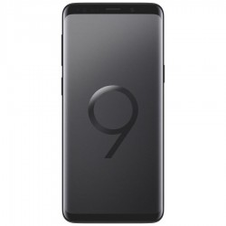 Samsung Galaxy S9. Vue de face couleur noir carbone
